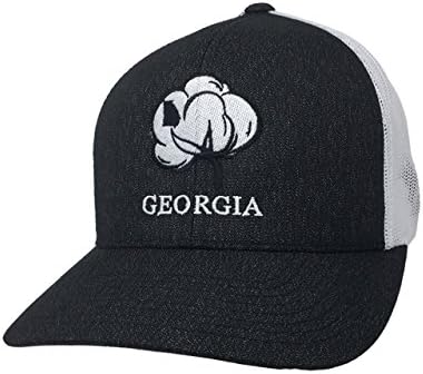מורשת גאווה גאורגיה מדינת גאווה כותנה בול נהג משאית כובע שחור לבן רשת