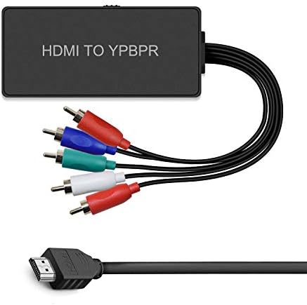 1080p YPBPR לממיר HDMI, אודיו וידאו 5RCA לממיר HDMI, תמיכה 1080p עבור DVD, VCD, PSP, PS2, Xbox 360,