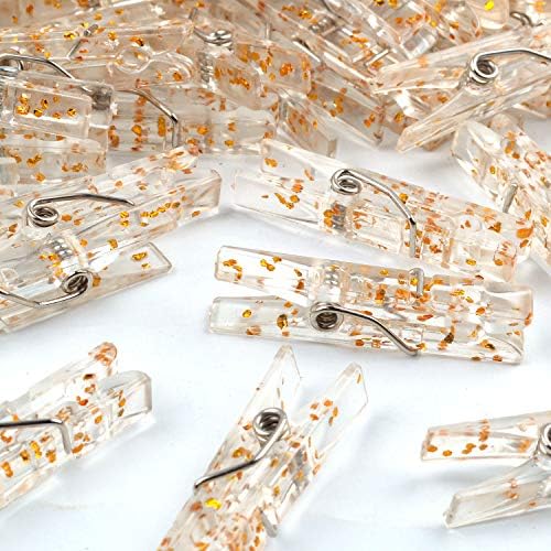 100 חתיכות פלסטיק שקוף כלי נייר קליפ, צילום נייר יתד פין, בגדים קו קליפים, קרפט קליפים, 3.5 איקס 0.5