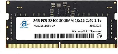 ADAMANTA 8GB תואם ל- Dell G15 Gaming 5520 מהדורה מיוחדת DDR5 4800MHz PC5-38400 SODIMM 1RX16 CL40