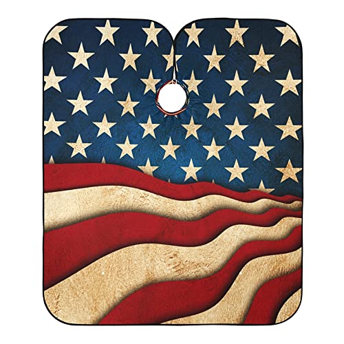 דגל אמריקאי ספרה ספרה סלון קייפ תספורת תספורת שיער סינר גזרת קייפ אטום מים, 55 x65