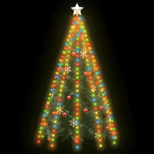 אורות רשת עץ חג המולד Vidaxl עם 250 נוריות LED צבעוניות 98.4
