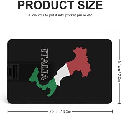 איטליה דגל מפת כרטיס אשראי USB כונני פלאש בהתאמה אישית של מקל מזיכרון מפתח מתנות תאגידיות ומתנות לקידום