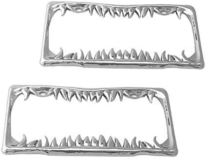 לסת שיניים של כריש מחזיק כיסוי מסגרת רישוי מצחיק -פלסטיק