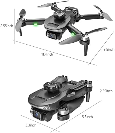 Drone מיני, מצלמות כפולות מתקפלות מלט צילום אווירי 5K HD, מזלט הילוכים WiFi, מנוע ללא מברשות,