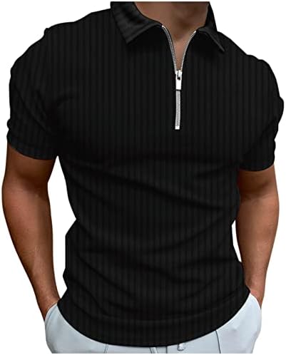 חולצות גולף גולף של HDDK Mens חולצות גולף קיץ שרוול קצר צוואר צוואר צווארון מזדמן