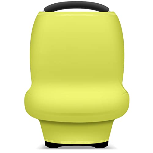 מושב מכונית לתינוק מכסה צבע טהור כיסוי סיעוד צהוב לימון כיסוי עגלת צעיף הנקה לתינוקות חופה מרובת תינוקות