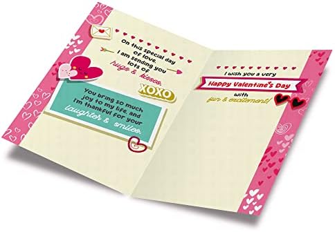 ברכות ראשונות נכדה נכדה כרטיס חג האהבה, מיוצר באמריקה, מלאי כרטיסים ידידותי לסביבה ועבה עם מעטפת פרימיום 5in