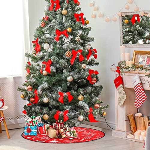 מחצלת עץ חג המולד של שיגואה, פתית שלג סנטה עץ חג המולד גדול מעמד מחצלת עץ חג המולד עץ חג המולד חג המולד קישוטי