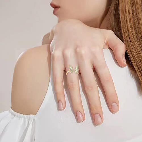 יסטו נשים אופנה טבעות מתכוונן טבעת עם יהלומים לנשים תכשיטים פופולרי אבזרים