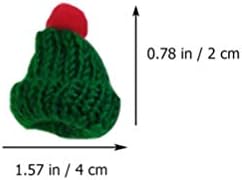 20 יחידות מיני צמר כובע סרוג סנטה כובע עבודת יד אביזרי בגדי קישוט