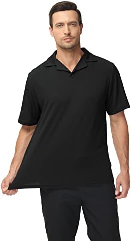 חולצות פולו לגברים של יוקייצ'ן שרוול קצר מהיר חולצת טניס גולף חולצת טניס מוצקה פשוטה חולצת פולו בסיסית