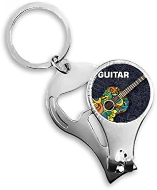 עיצוב תבנית מוסיקה לגיטרה עיצוב טבעת ניפר טבעת שרשרת מפתח בקבוק פתיחת פתיחת