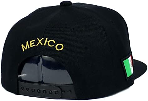 כובע מקסיקני מקסיקו מדינת לוגו פדרלי רקום סנאפבק שטוח כובע בייסבול