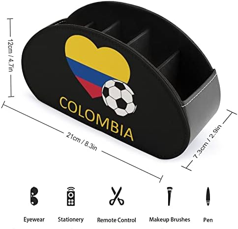 אוהב קולומביה כדורגל שלט רחוק מחזיק עור PU מרחוק מגש מרחוק שולחן מיטה שולחן שולחן שולחן מארגן מארגן