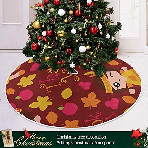 חג ההודיה שמח אוכל קציר חג המולד חצאית עץ חג המולד 36 אינץ '/48 אינץ' תפאורה ביתית לחצאית עץ חג