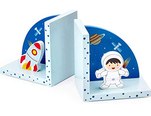 מתנות בית עכברים 3 רקטות חלל נושאים תומכי ספרים לילדים מעץ לילדים או בנות משתלה או חדר שינה