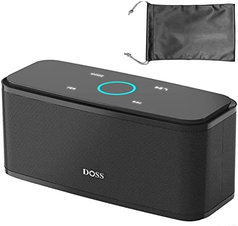 Doss Soundbox Touch Touch Camerer Bluetooth עם תיק אטום למים ארוז, 12W HD Sound and Bass, זמן משחק