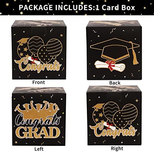 קופסת כרטיסי סיום פופג ' יפטו, קופסאות מחזיק כרטיסי גראד מזל טוב, קופסת כרטיסי מתנה למסיבה לתיכון במכללה