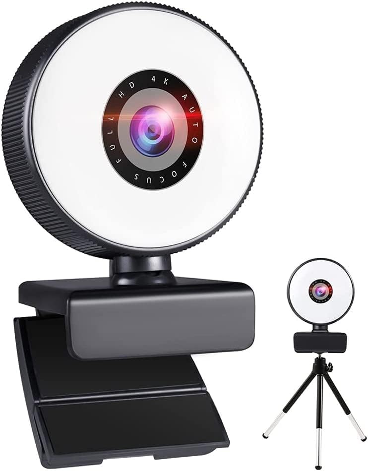 מצלמת רשת Oskoe WebCam למתחם נייד מחשב עם מיקרופון פוקוס פוקוס טבעת אור וידאו מצלמת רשת חי שידור חי של מצלמת