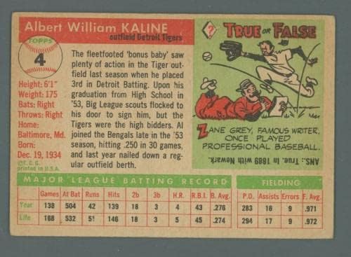 1955 Topps 4 Al Kaline Detroit Tiger