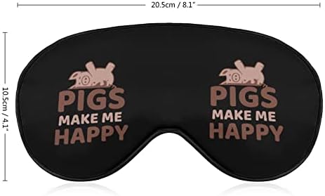 חזירים הופכים אותי למסיכת עיניים רכה מאושרת כיסוי הצללה אפקטיבית עם כיסוי עיניים מסכת שינה עם רצועה