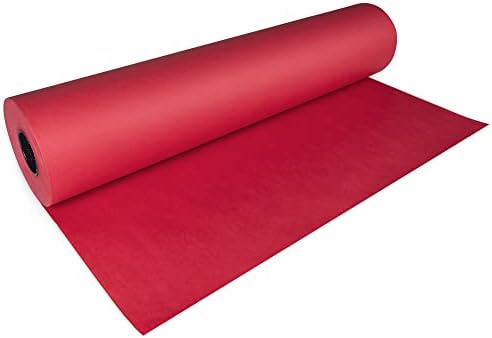 אריזת IDL אדומה קראפט נייר גליל 36 x 700 ', צדדי, עמיד בפני דהייה, מיוצר בארצות הברית, 45 קג עבה-נייר