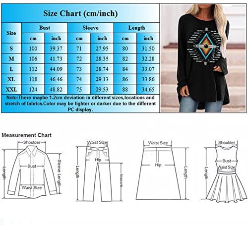 טוניקות שרוול קצר לנשים מסתירות בטן ארוכות/שרוול קצר סגנון אתני סגנון מודפס, חולצות מזדמנים חולצות נוחות רופפות