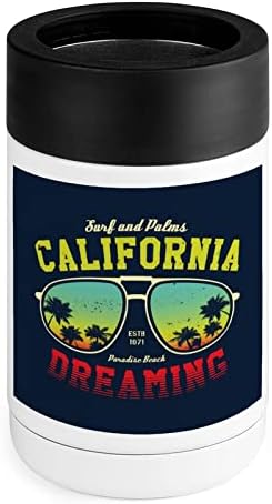 גולש קליפורניה TEE COOL גרפי כוס נירוסטה מבודדת מבודדת CAN CONDER מכוסה עם מכסים לנשים מתנות גברים