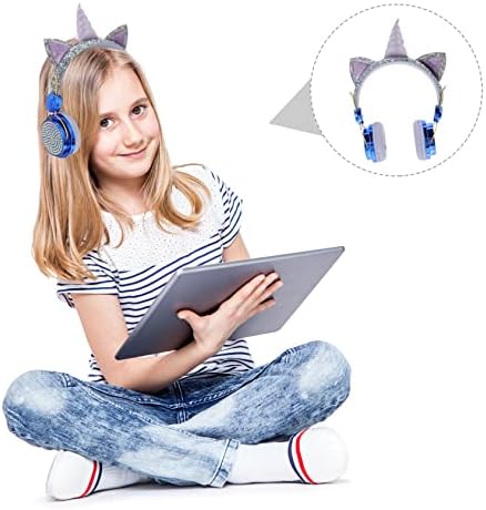 Solustre 3 מחשבים לילדים חתולים לילדים בבית הספר לולדת בנות סטריאו עם אוזניות מעשיות מחשב נייד כחול ילדים