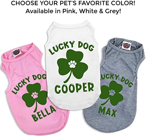 חולצת כלבים בהתאמה אישית של כלב, חולצת כלבים של יום פטריק סנט פטריק, חולצת יום פטי של סנט פטי לכלבים,