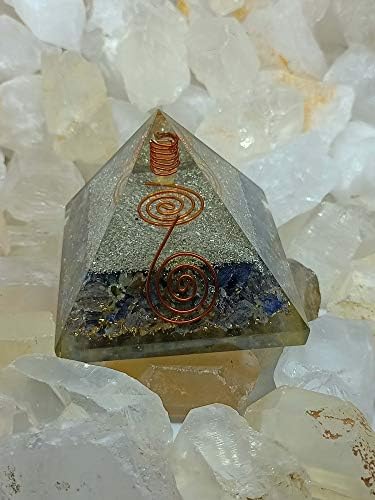 Sharvgun Ex-Lg Lapis Lazuli אבן אורגוניט פירמידה אורגונה ריפוי גנרטור קריסטל 65-75 ממ