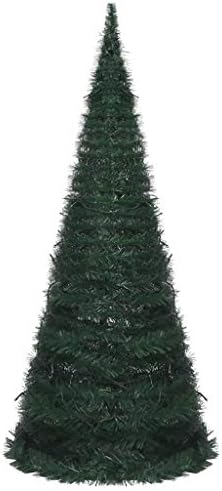 vidaxl מיתר קופץ עץ חג המולד מלאכותי עם ירוק LED 82.7