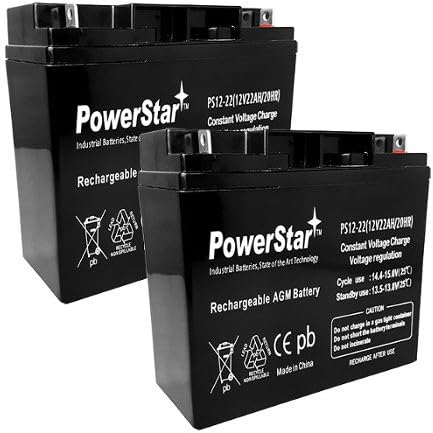 PowerStar-22AH סוללת SLA גבוהה מחליפה 51814 6FM17 6-DZM-20 6-FM-18 LCX1220P-2PK