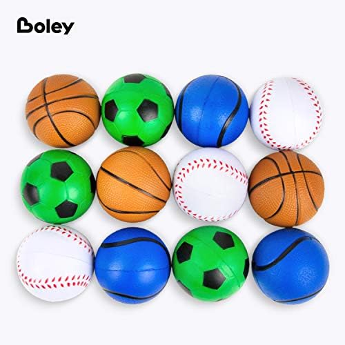 כדור מתח של בולי וקפיץ כדורי כדורי קפיצה - 12 חבילות כדורי לחץ קטנים לילדים ולמבוגרים - אוטיזם ADHD