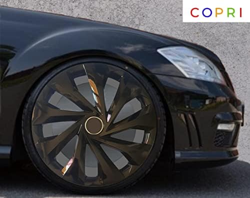 סט של כיסוי גלגלים בגודל 14 אינץ 'שחור אוניברסלי Hubcap מתאים לרוב המכוניות
