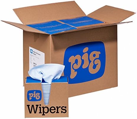 New Pig Pr40 מגבים לכל המטרה - 12 קופסאות של 75 מגבים - כל מגב הוא 9.5 x 16 - WIP231