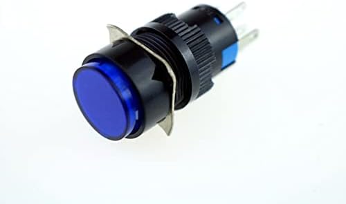 Neyens 16mm DC 12V LED לחצן כפתור מתג כפתור כחול ירוק אדום לבן צהוב לבן מנורה כפתור כפתור תקינה תפס נשיקה