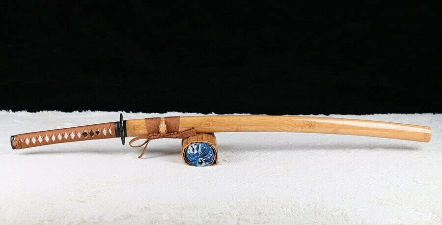 PJXC יד יפנית סמוראים קטנה חרב 9260 פלדה אביבית חדה