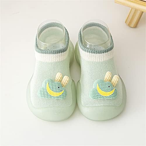 פעוט ילדים תינוקות יילוד תינוק בני בנות נעליים ראשון הליכונים חמוד קריקטורה נוגד החלקה עמיד לשיחקה פעוט לבן נעליים