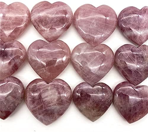 Ruitaiqin Shitu 1pc טבעי סגול סגול גביש ורוד אהבה צורת לב דגימה ריפוי אבני חן אבן מלוטשות לקישוט הבית מתנה