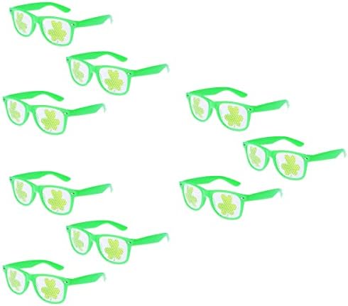 9 קטעים יום סנט פטריק משקפיים מצחיקים משקפי תלתן משקפיים משקפי מסיבה יצירתיים.