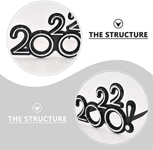 Pretyzoom Photo Percs 4 PCS 2022 מספר משקפי ראייה 2022 כוסות דקורטיביות שנה טובה משקפי מסיבה שנה טובה 2022 חגיגת