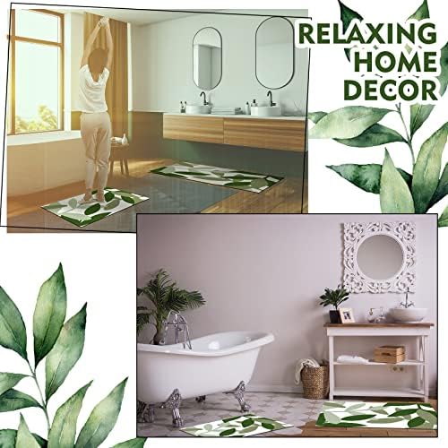 גס 3 חתיכות עלים ירוקים שטיחי אמבט