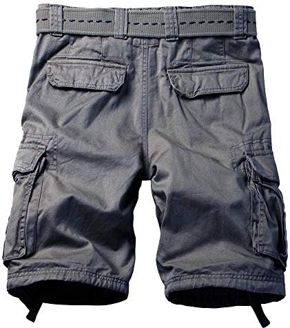 מכנסי מטען לגברים של אקרמי רגועים מתאימים CAMO קצרים חיצוניים כותנה כותנה מכנסיים קצרים מזדמנים