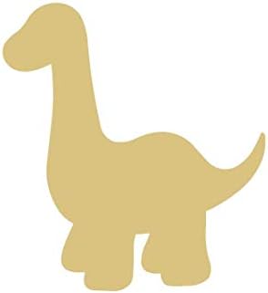 גזרת דינוזאור של לונג -צוואר לא גמורה חיה עץ פרהיסטורית ילדים חדר משחק דלת דלת קולב MDF סגנון בד בצורת 2