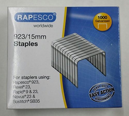 RAPESCO 1236 923/9 ממ מגולוון סיכות מגולוונות, סוג 23, קופסה של 1000