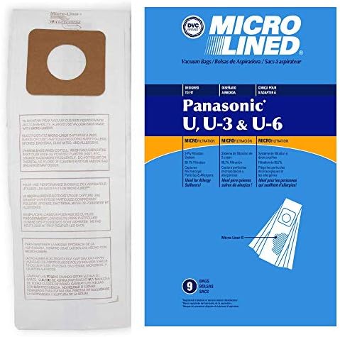 תיקים להחלפת נייר מיקרו מיקרו DVC בסגנון U, U-3 ו- U-6 מתאימים דגמי פנסוניק MC-V5100, 5200, 5300, 5500, 6200,