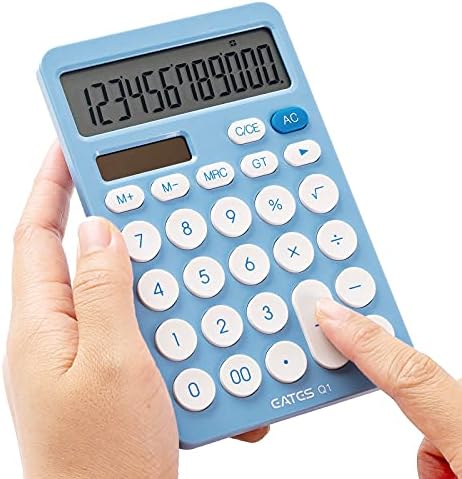 מחשבון מחשבון אלקטרוניקה רגיל של Jawoo עם כפתור גדול 12 ספרות