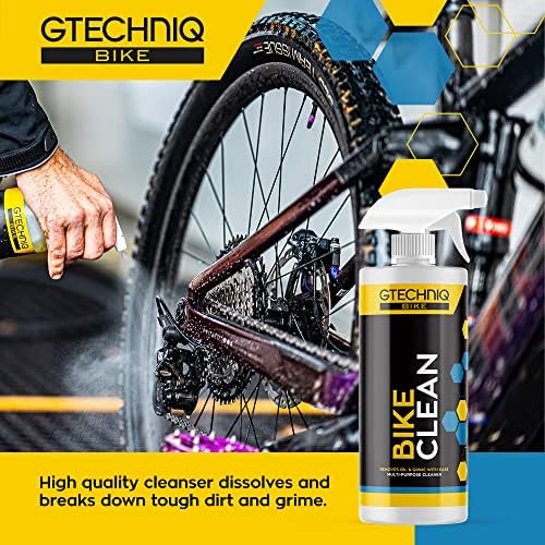 מנקה אופניים gtechniq - ריסוס -און, מנקה מהיר לשמן, שומן והסרת עפר - תרסיס לניקוי אופניים לא רעיל,